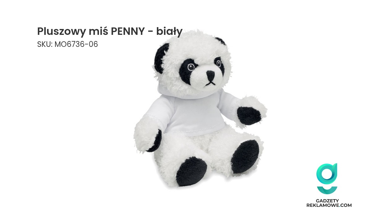 Pluszowy miś PENNY w kolorze białym