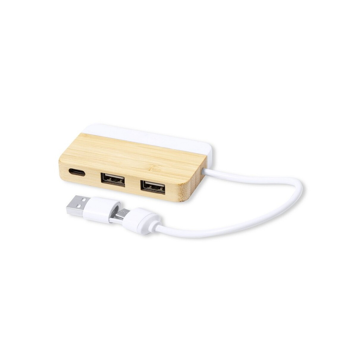 Bambusowy hub USB i USB typu C - neutralny V1132-00_AAA01