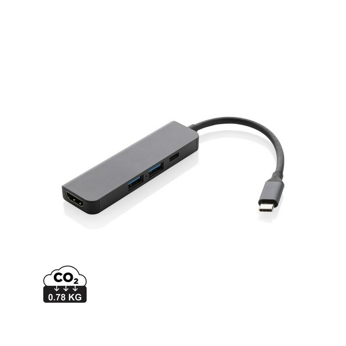 Hub USB 3.0 i USB typu C Terra, wejście HDMI 4K, RABS - szary P308.652_S_0