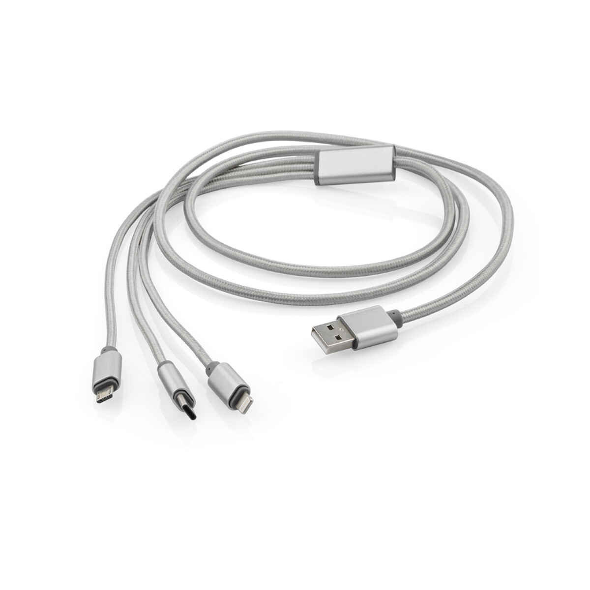 Kabel USB 3 w 1 TALA - srebrny 09071-00