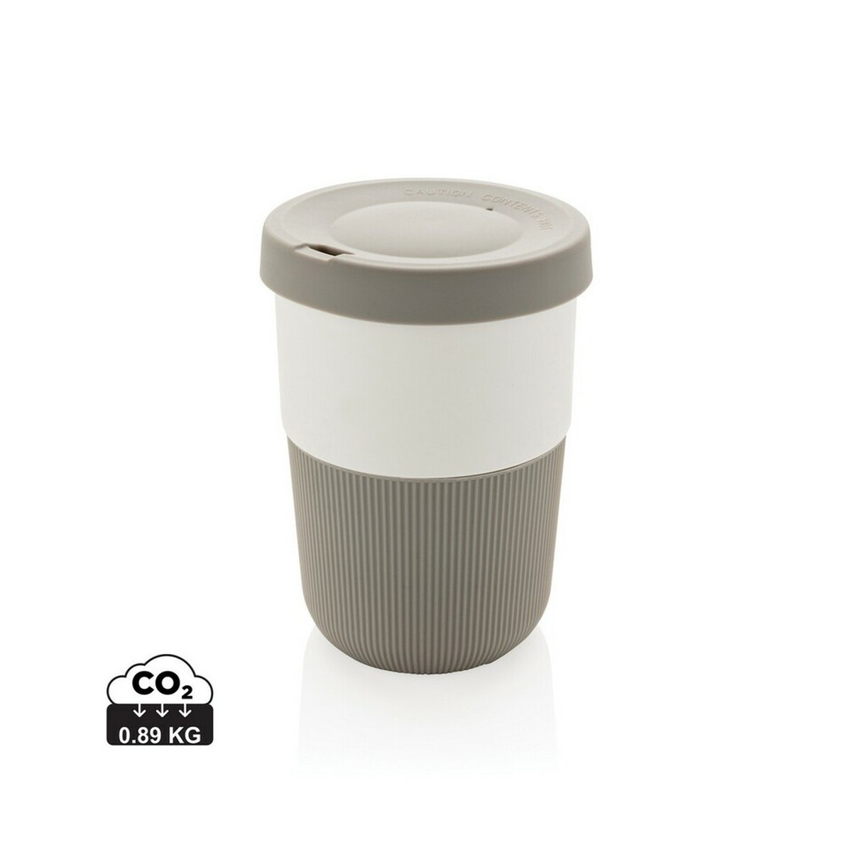 Kubek podróżny 380 ml Coffee to go z PLA - szary P432.832_S_0