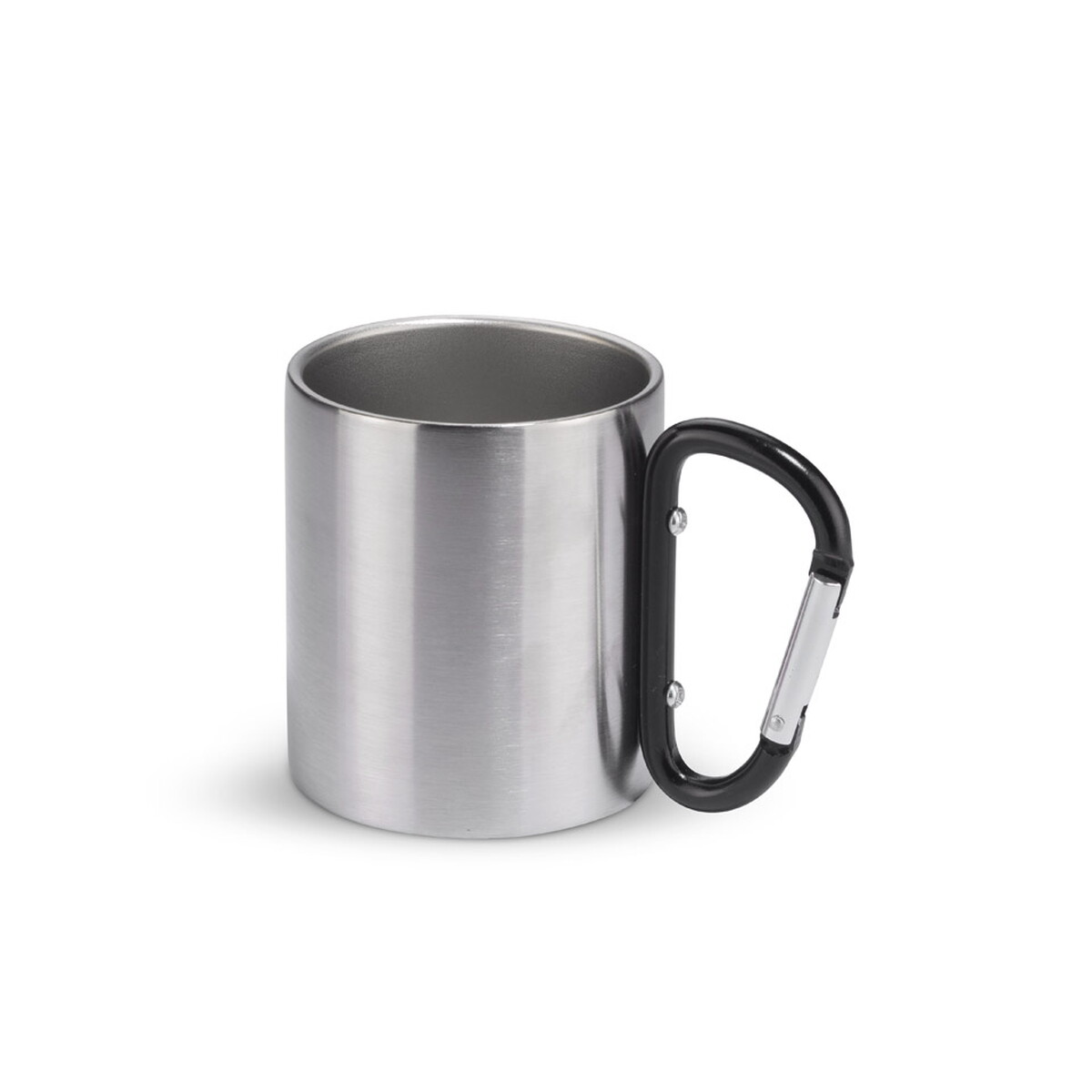 Kubek z karabińczykiem CAMPIC 200 ml - czarny 16400-02