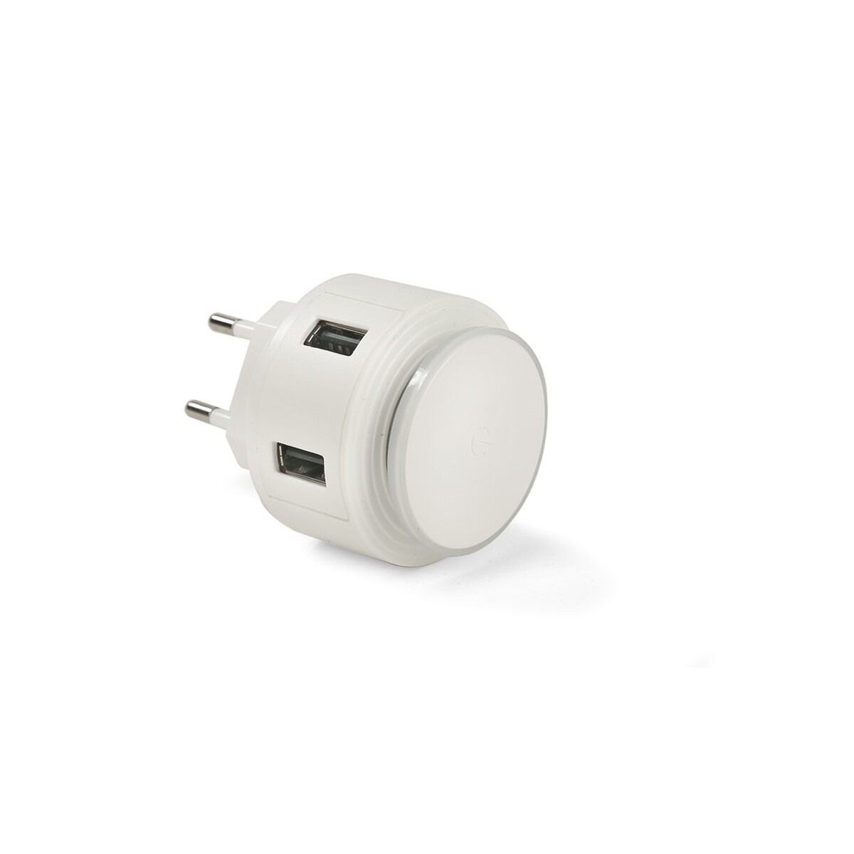 Ładowarka sieciowa USB z lampką nocną NOTTO - biała 09135-01
