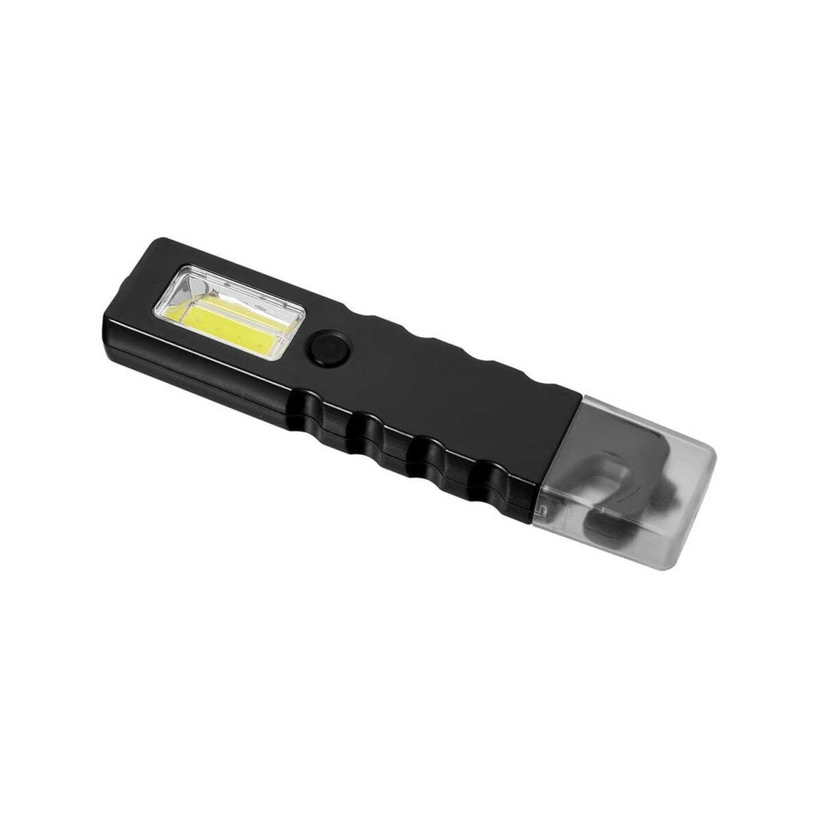 Latarka bezpieczeństwa 4 LED COB, przecinak do pasów, młotek bezpieczeństwa - czarna V9732-03_AAA01