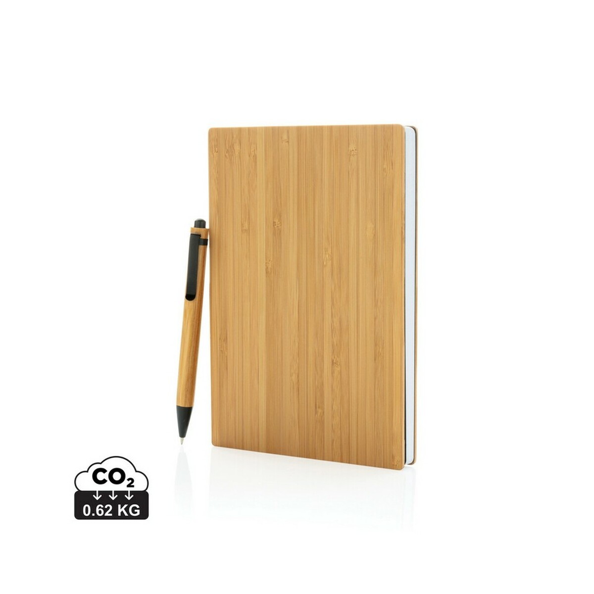Bambusowy notatnik A5 z bambusowym długopisem - brązowy P772.159_S_0