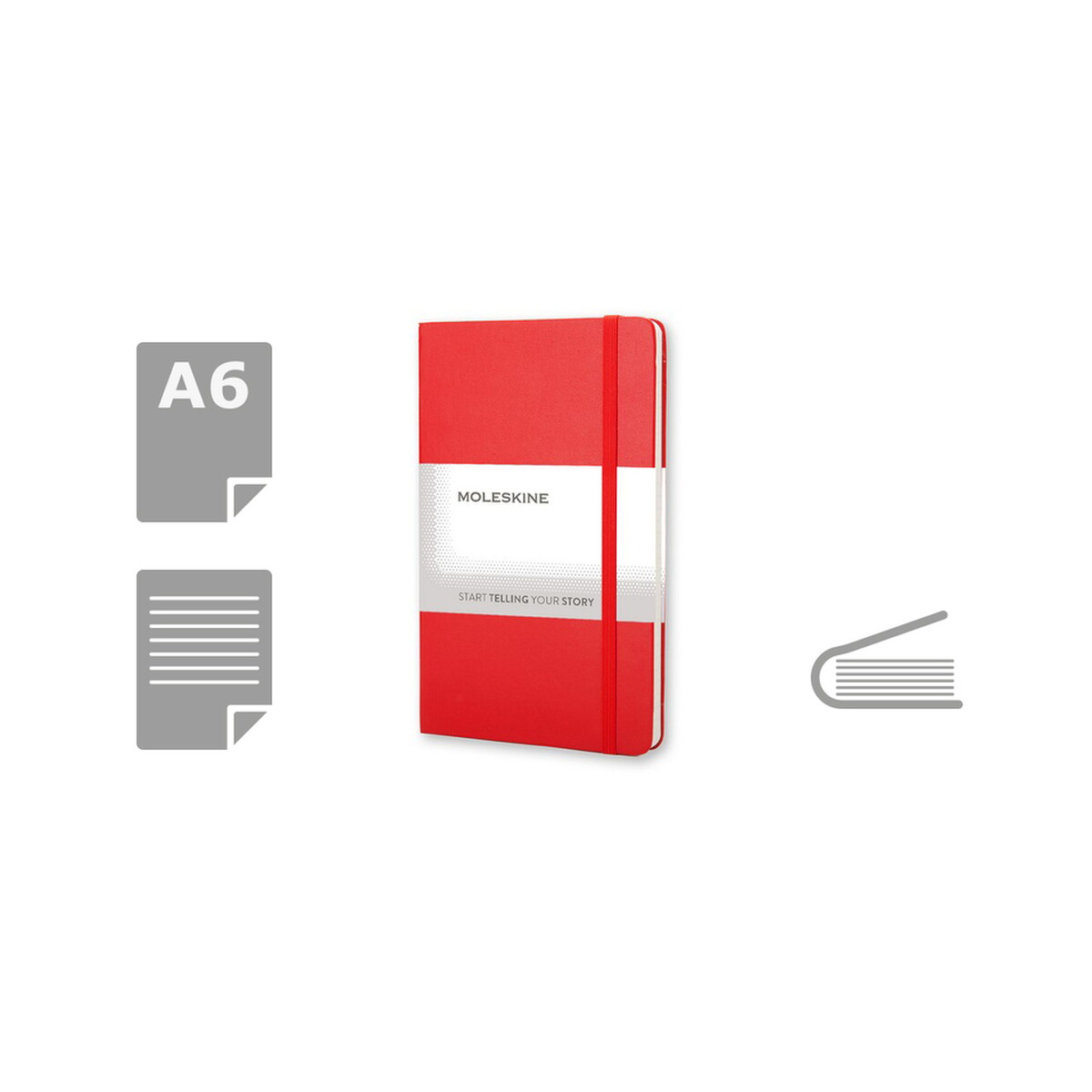 MOLESKINE Notatnik ok. A6 - czerwony VM201-05_AAA00