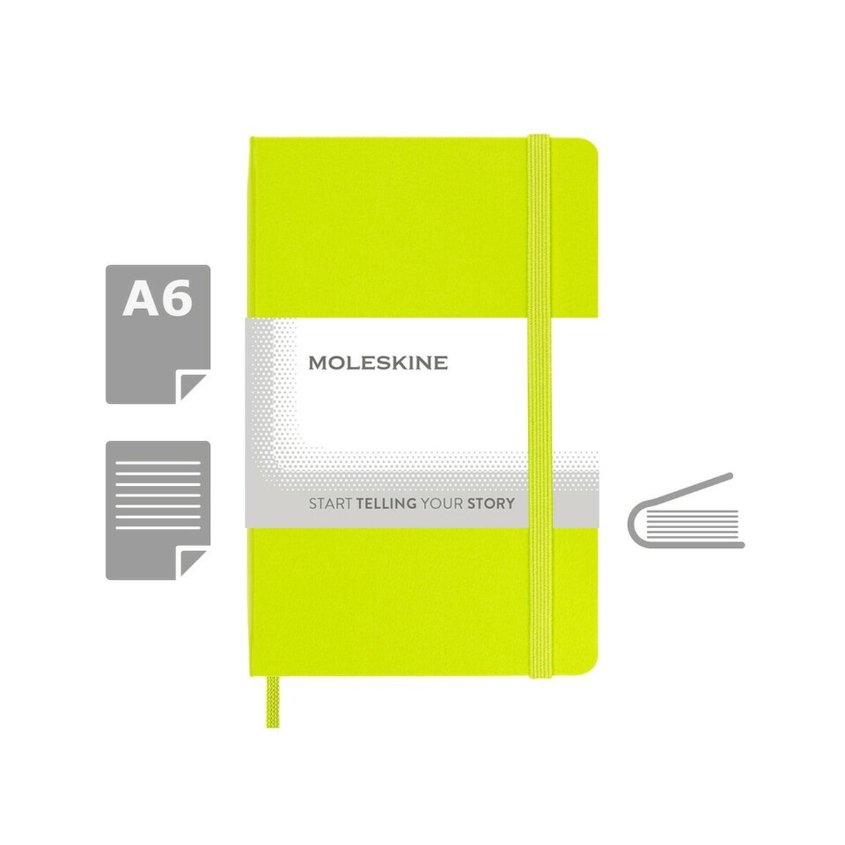 MOLESKINE Notatnik ok. A6 - limonkowy VM201-09_AAA00