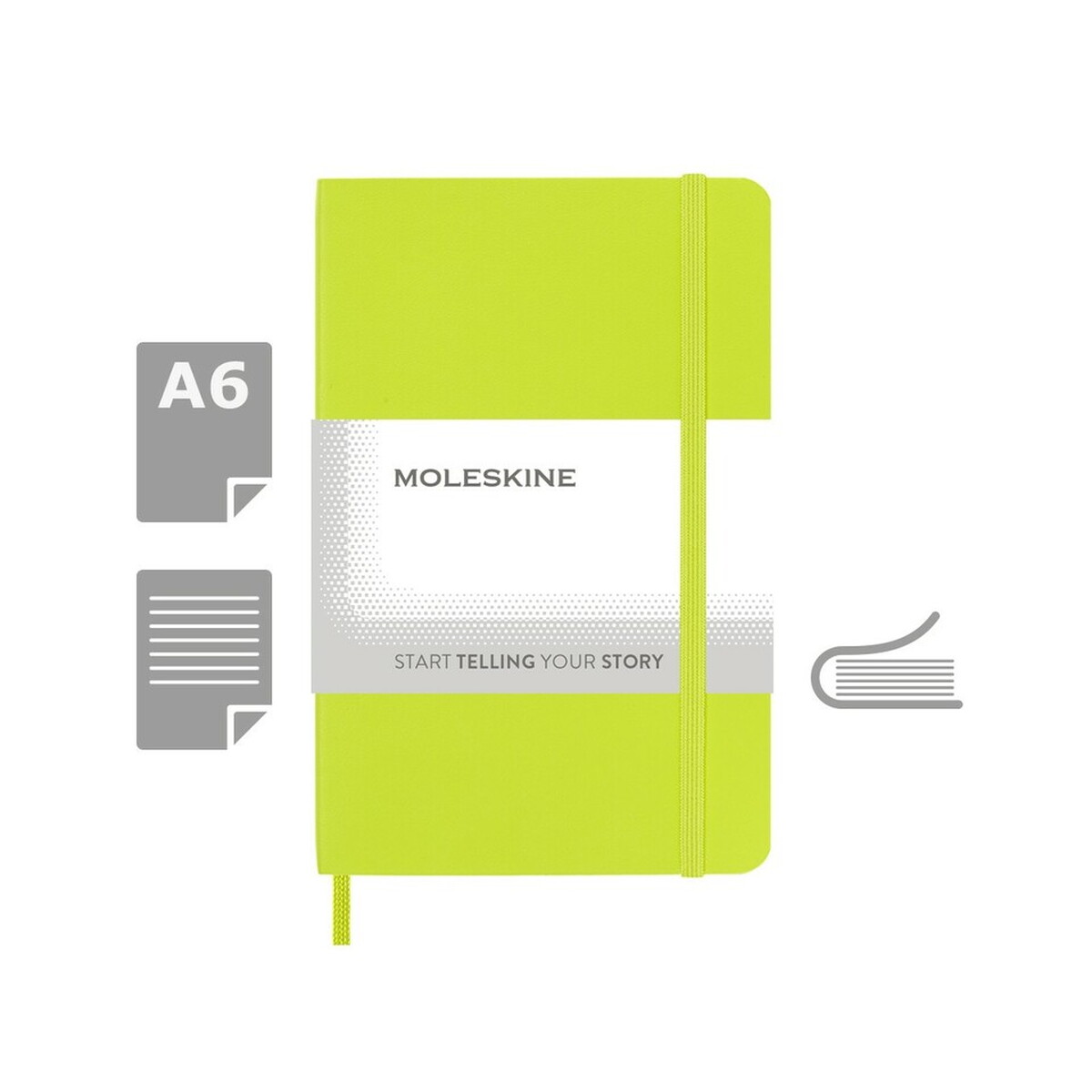 MOLESKINE Notatnik ok. A6 - limonkowy VM203-09_AAA00