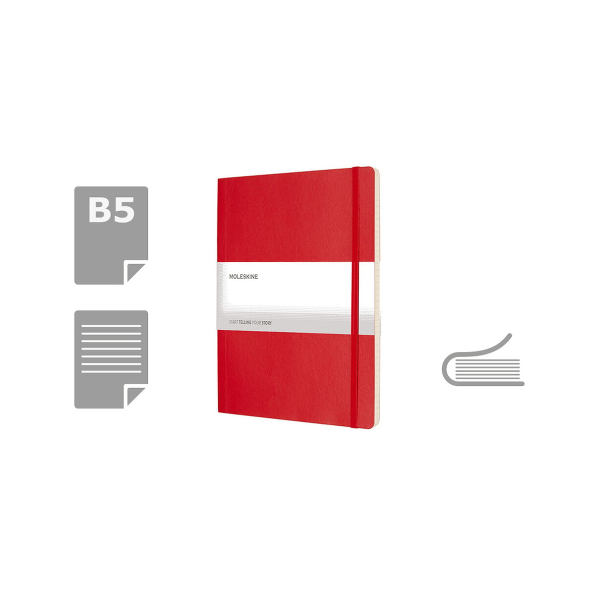 MOLESKINE Notatnik ok. B5 - czerwony VM401-05_AAA00