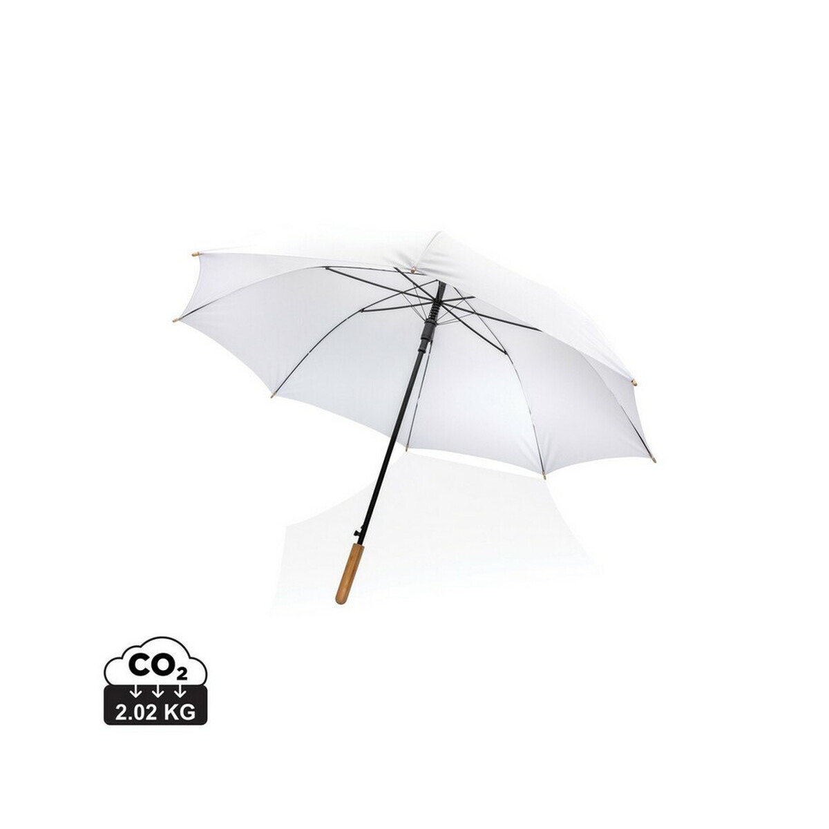 Bambusowy parasol automatyczny 27" Impact AWARE™ rPET - biały P850.663_S_0