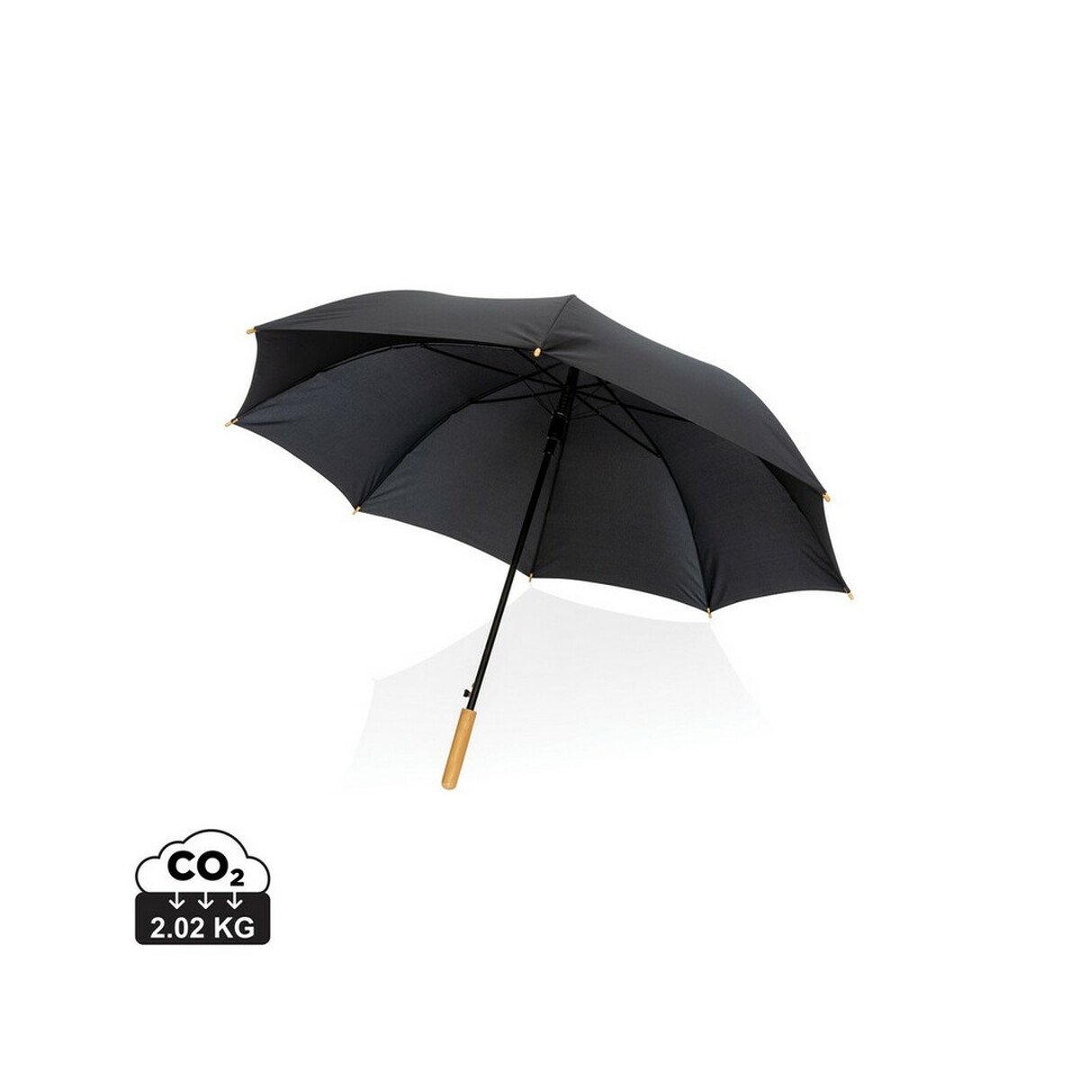 Bambusowy parasol automatyczny 27" Impact AWARE™ rPET - czarny P850.661_S_0