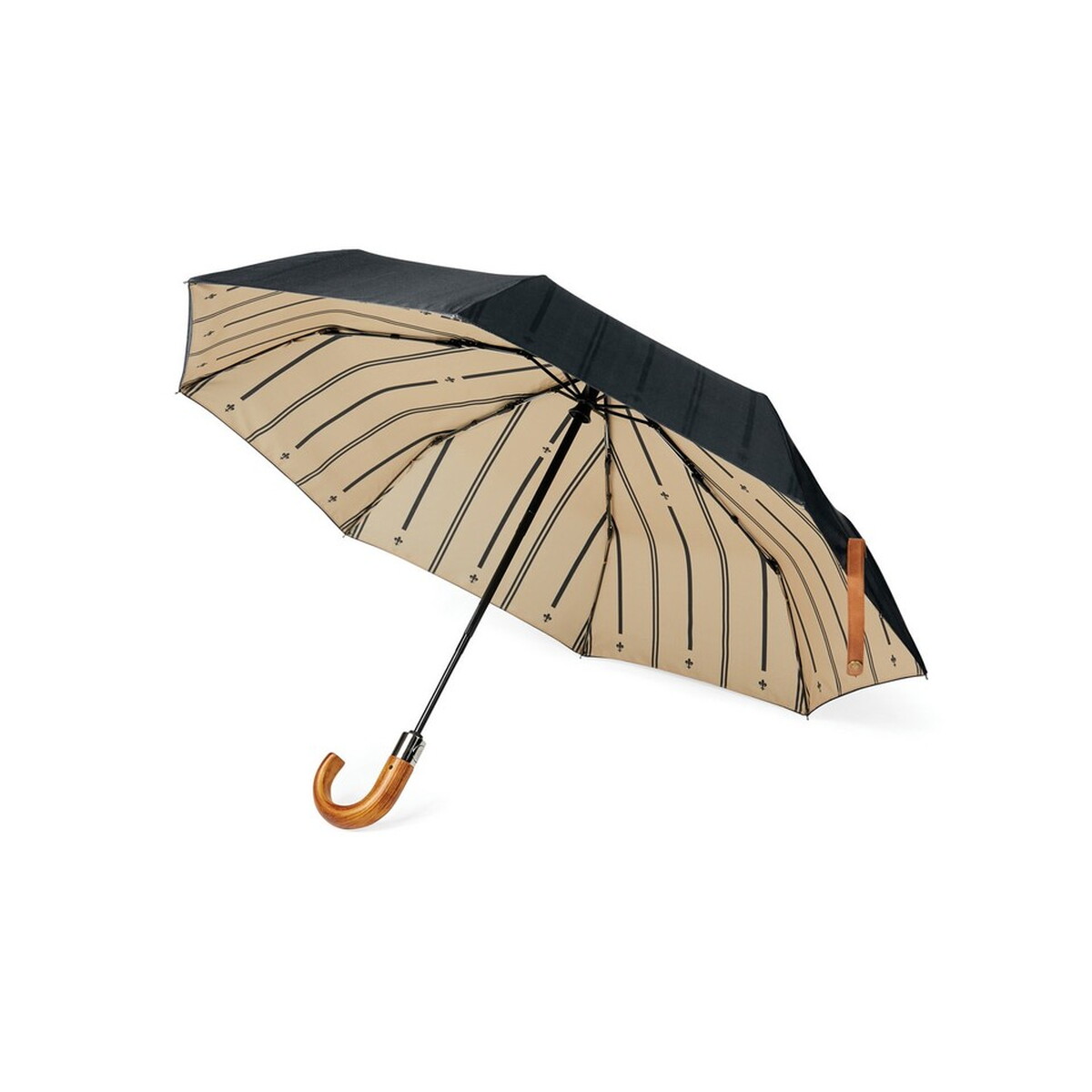 Składany parasol 21" VINGA Bosler AWARE™ RPET - czarny V850011__B_1