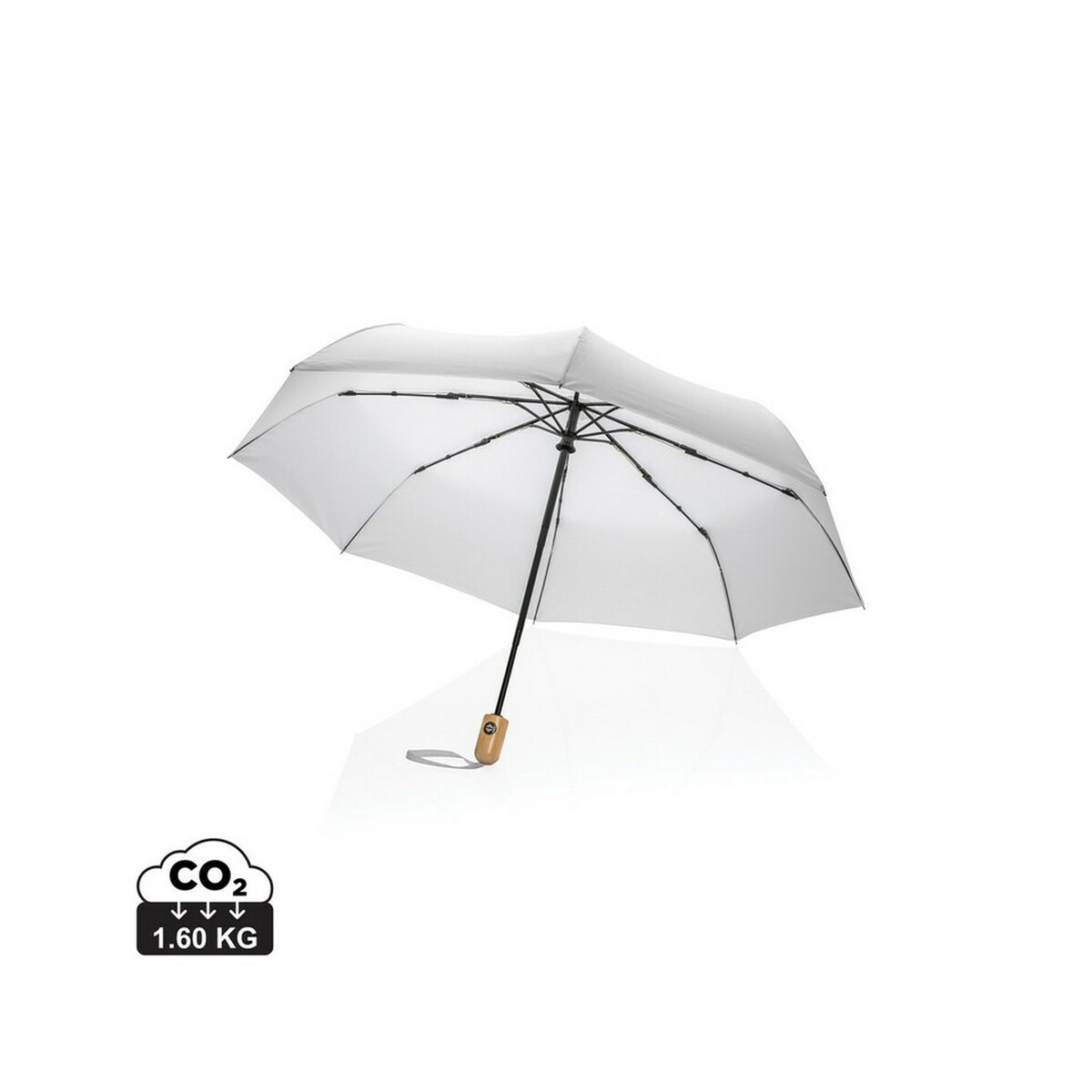 Bambusowy parasol automatyczny 21" Impact AWARE™ rPET - biały P850.613_S_0