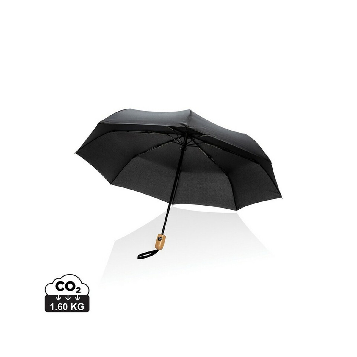 Bambusowy parasol automatyczny 21" Impact AWARE™ rPET - czarny P850.611_S_0