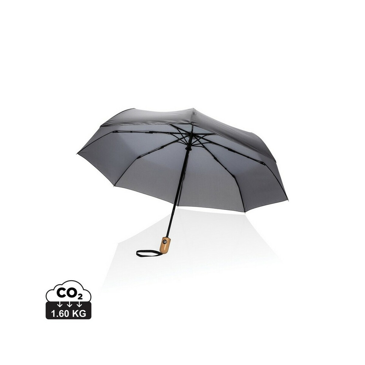 Bambusowy parasol automatyczny 21" Impact AWARE™ rPET - szary P850.612_S_0