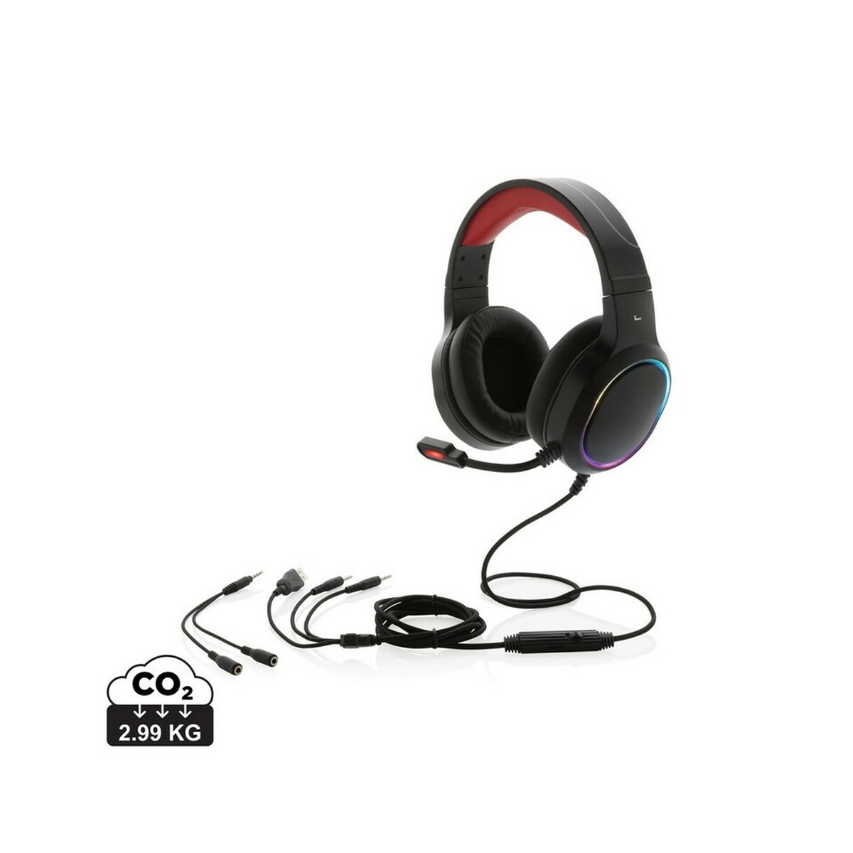 Gamingowe słuchawki nauszne RGB Gaming Hero - czarne P329.271_S_0