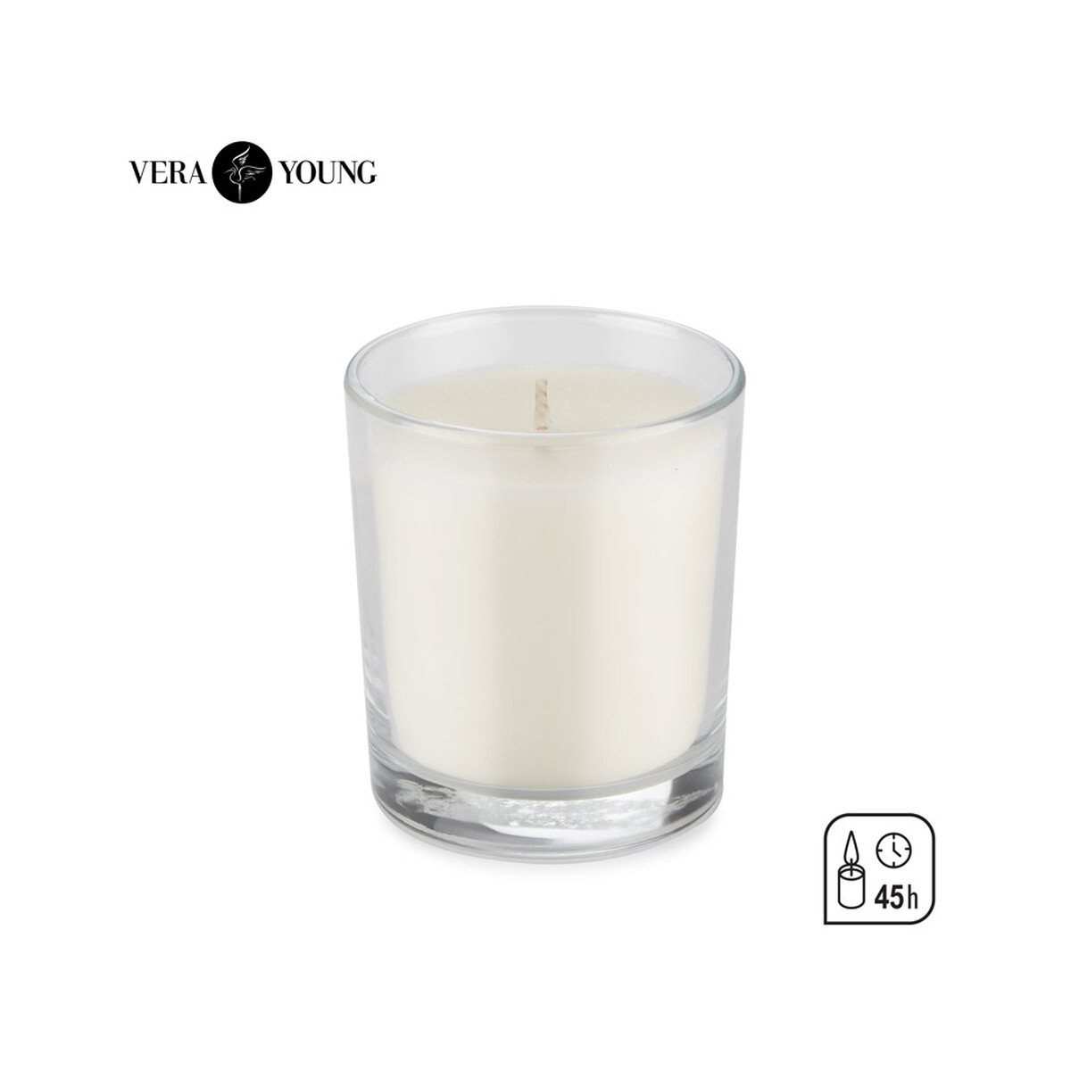 Świeca sojowa 170g - Lemongrass & Ginger - VERA YOUNG - przezroczysta 12101-19