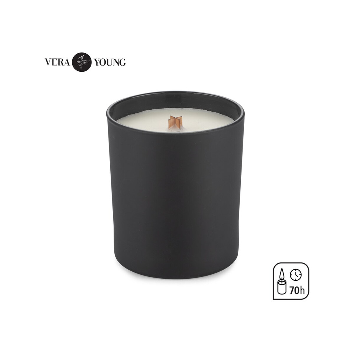 Świeca sojowa 220g - Black Pomegranate - VERA YOUNG - czarna 12104-02