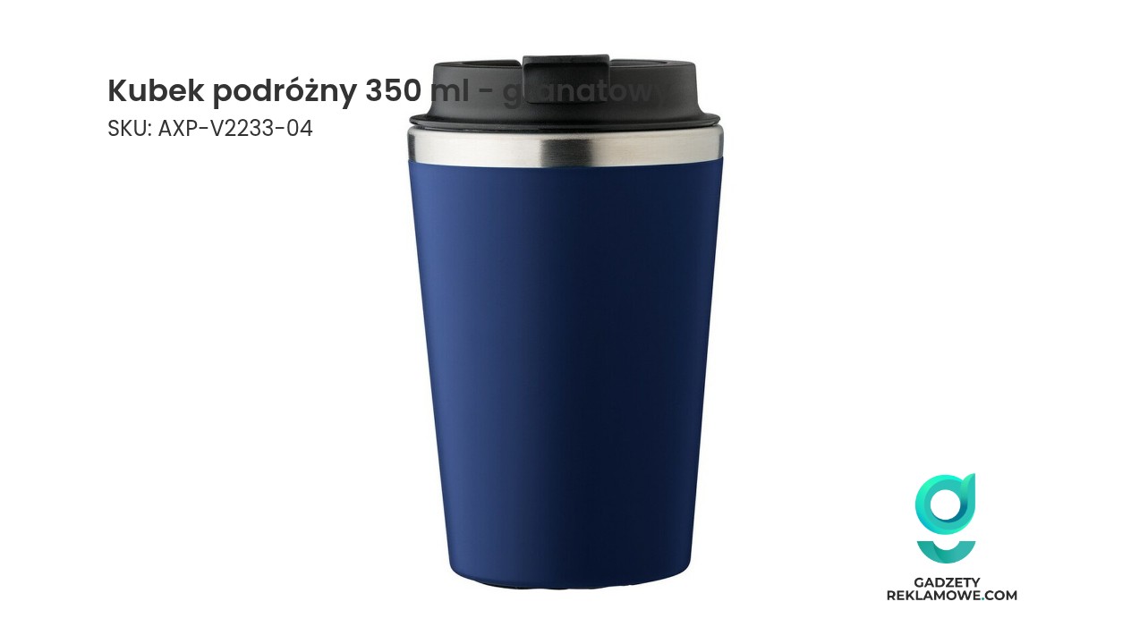 Kubek podróżny 350 ml w kolorze granatowym
