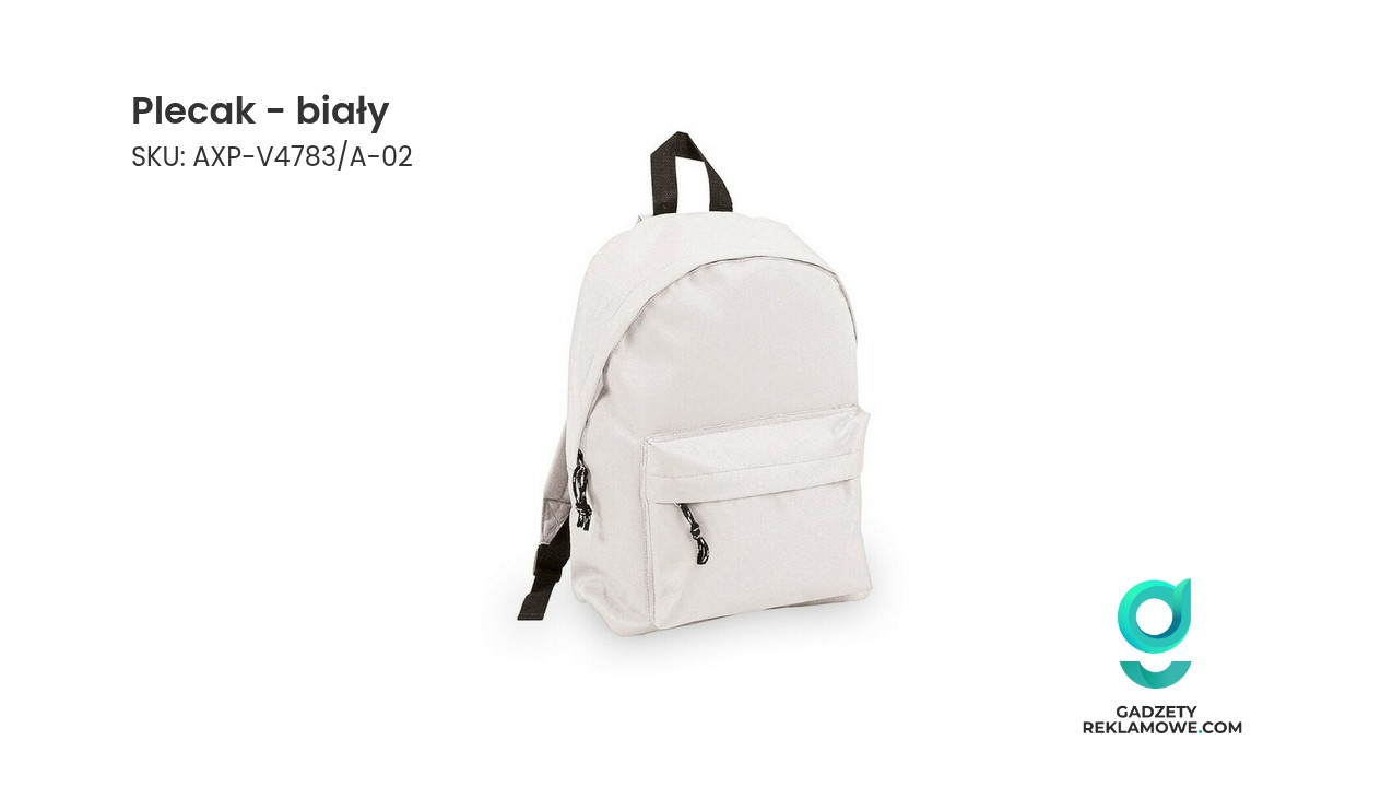 Biały plecak na białym tle