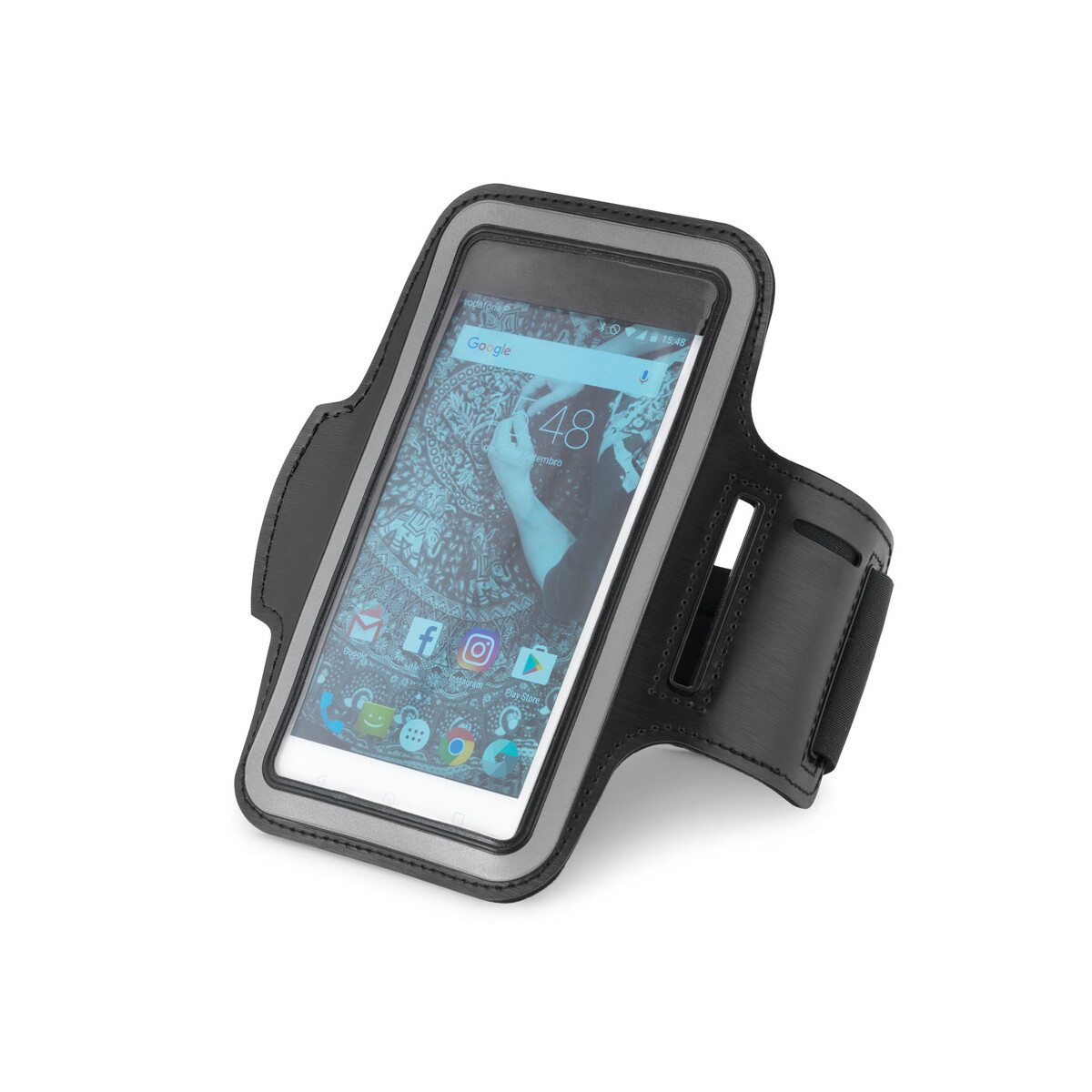 CONFOR. Opaska z PU z miękką obudową na smartfon 6.5" - Czarna 97207_103