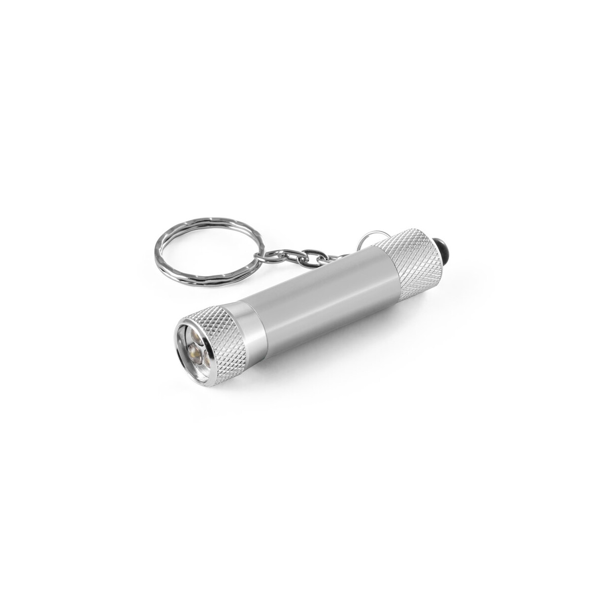 RE-LERGAN. Aluminiowy brelok do kluczy (92% z recyklingu) z latarką LED z 3 diodami - Satynowy srebrny 95092_127