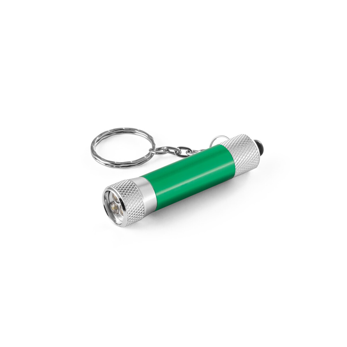 RE-LERGAN. Aluminiowy brelok do kluczy (92% z recyklingu) z latarką LED z 3 diodami - Zielony 95092_109
