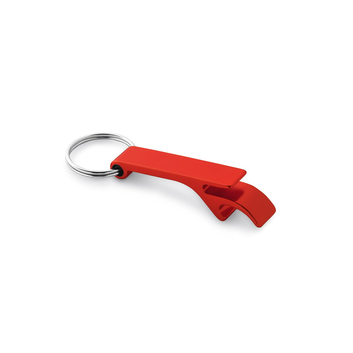 RE-BAITT. Brelok z aluminiowym (100% rAL) otwieraczem do kapsułek - Czerwony 95090_105
