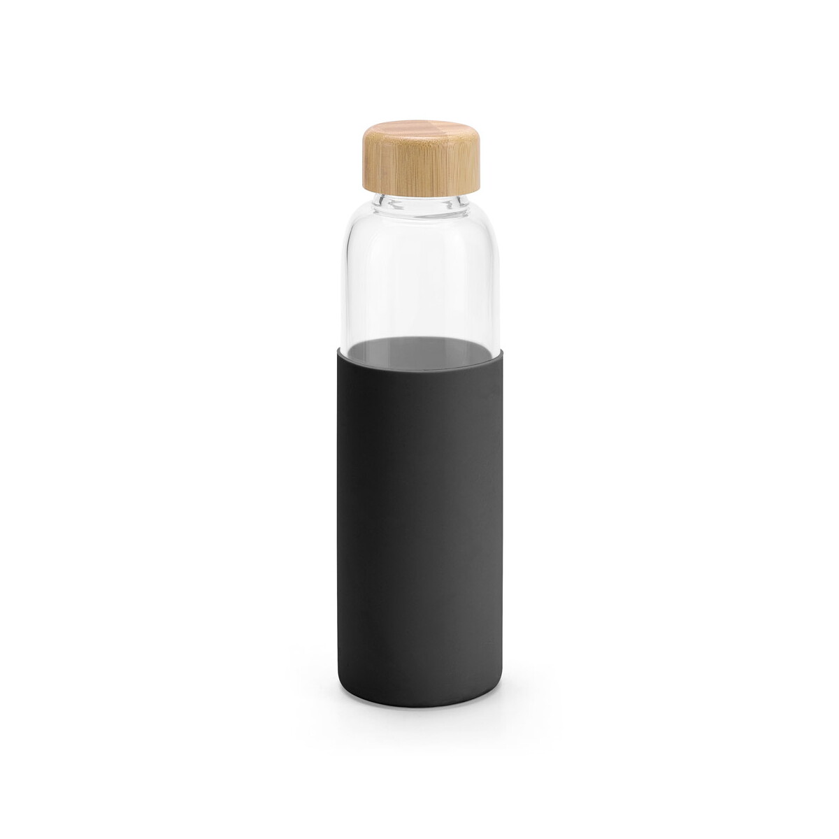 DAKAR. Bamboo and borosilicate glass bottle 600 mL - Czarna 94699_103