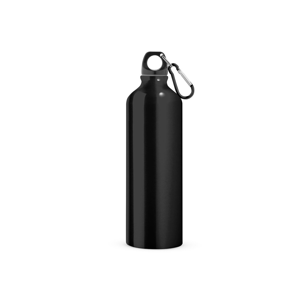 LANDSCAPE L. Aluminiowa butelka sportowa z karabińczykiem 800 ml - Czarna 94688_103