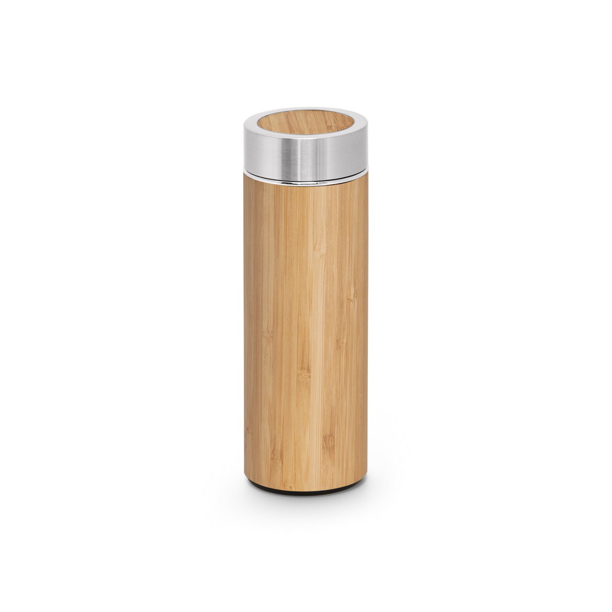 NATUREL. Butelka termiczna z bambusa i stali nierdzewnej (90% z recyklingu) 430 ml - Naturalna 94683_160
