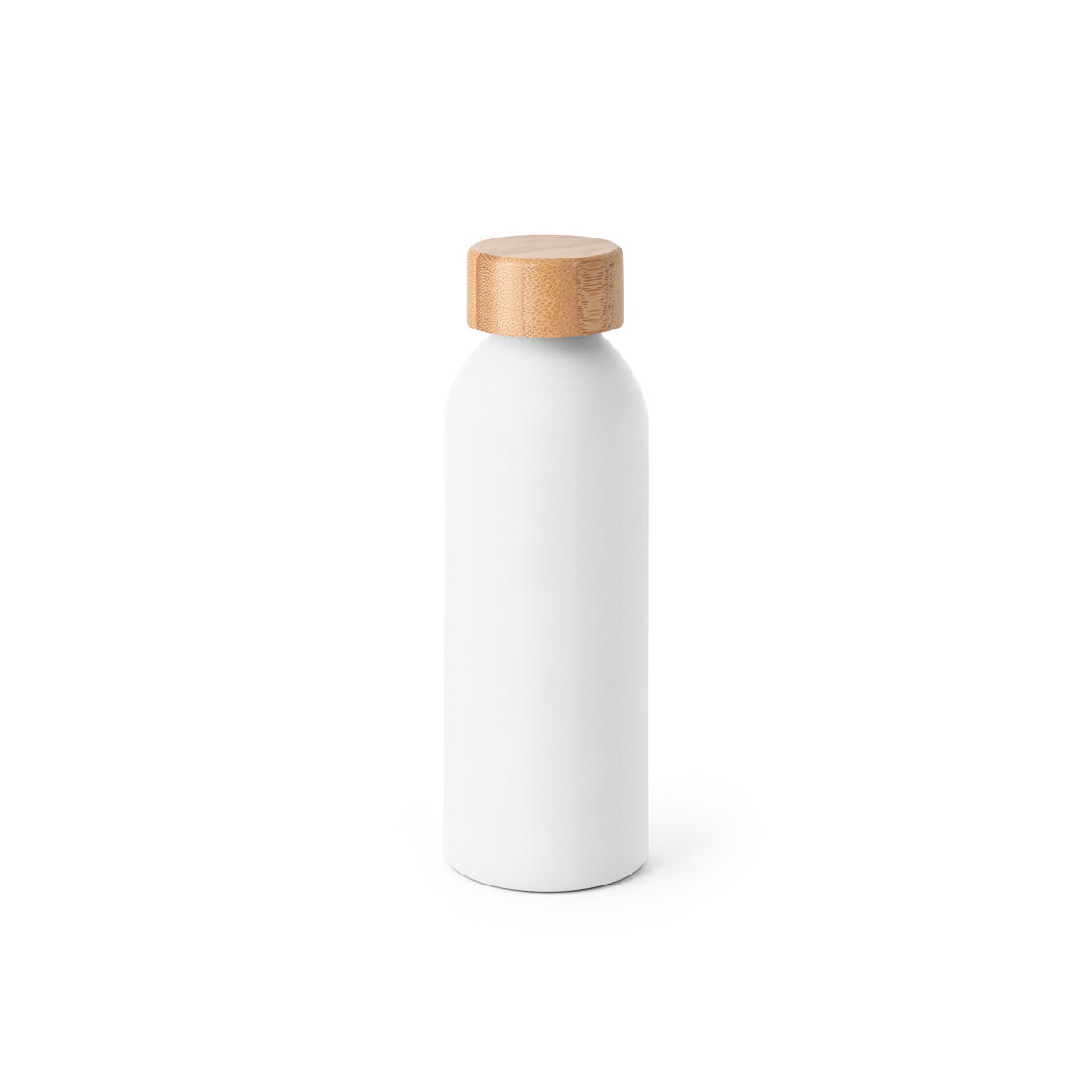 QUETA. Aluminiowa butelka z bambusową pokrywką 550 ml - Biała 94250_106