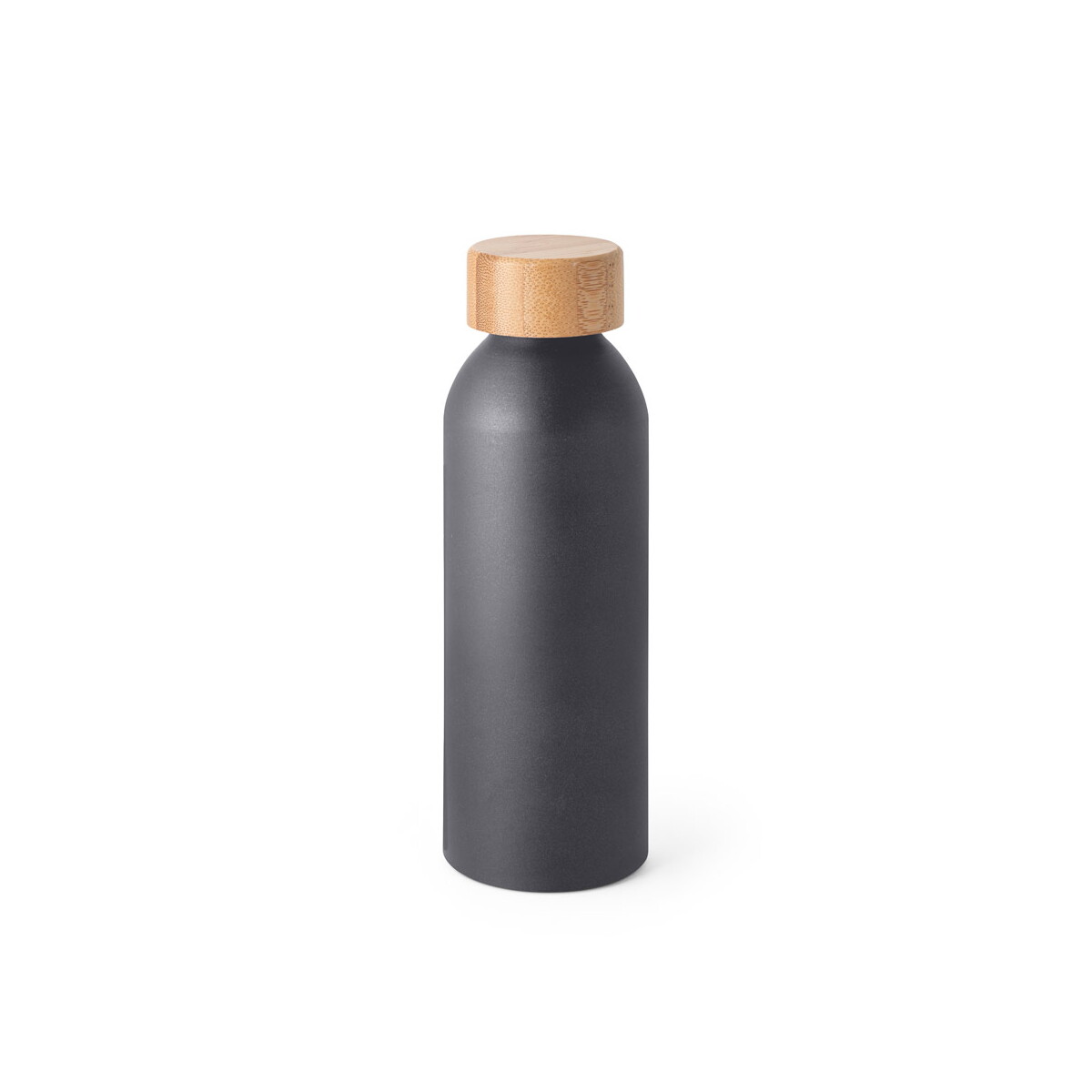 QUETA. Aluminiowa butelka z bambusową pokrywką 550 ml - Ciemnoszara 94250_133