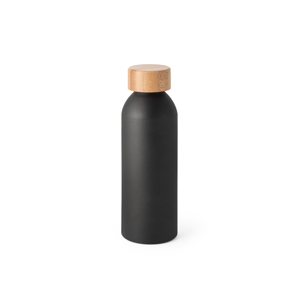 QUETA. Aluminiowa butelka z bambusową pokrywką 550 ml - Czarna 94250_103