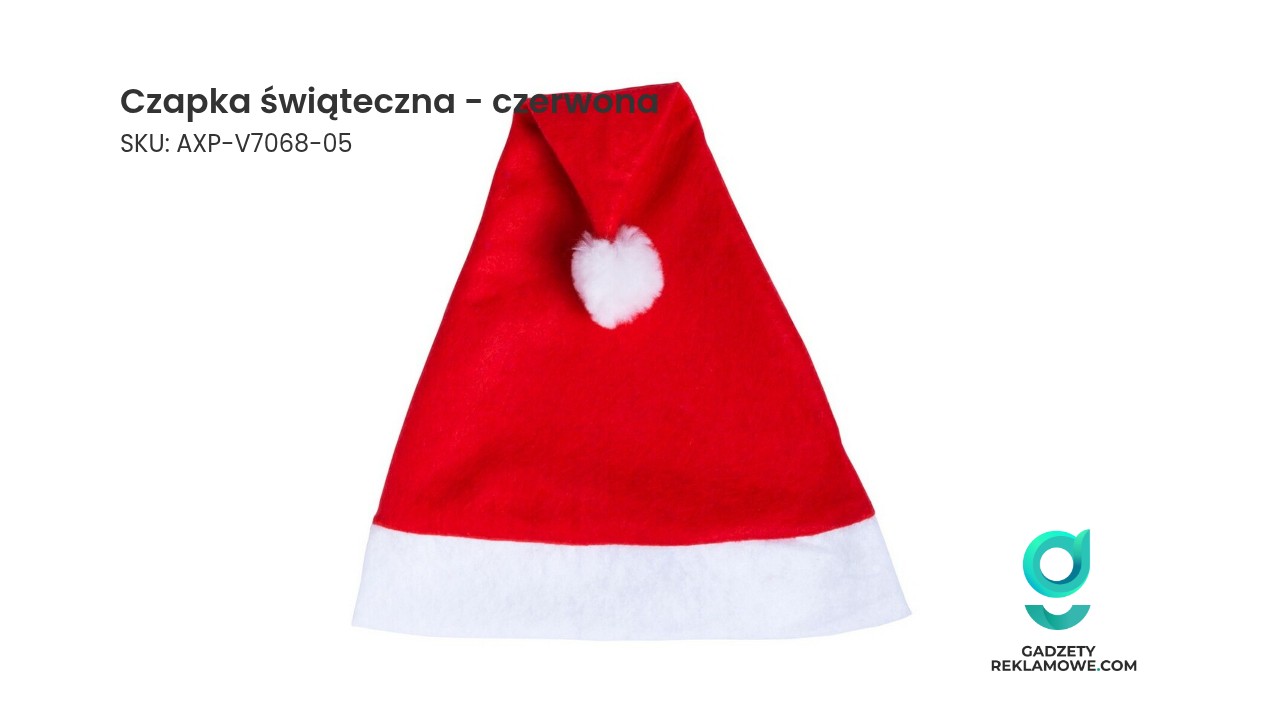 Czapka świąteczna w kolorze czerwonym