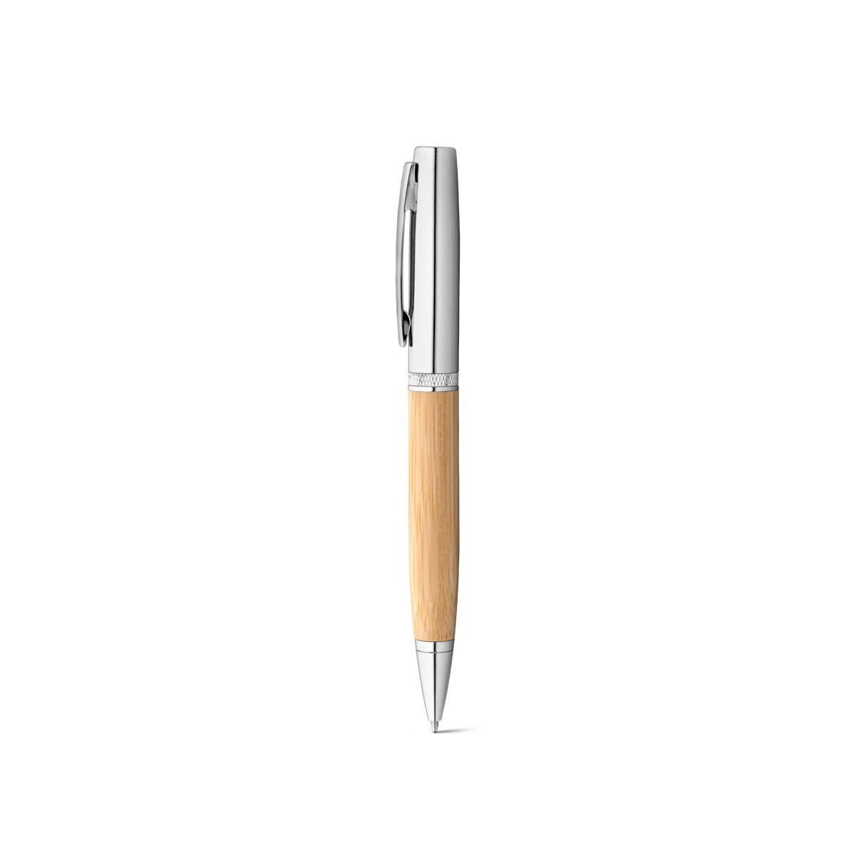 FUJI. Bambusowy i metalowy długopis z etui - Naturalne 91775_160