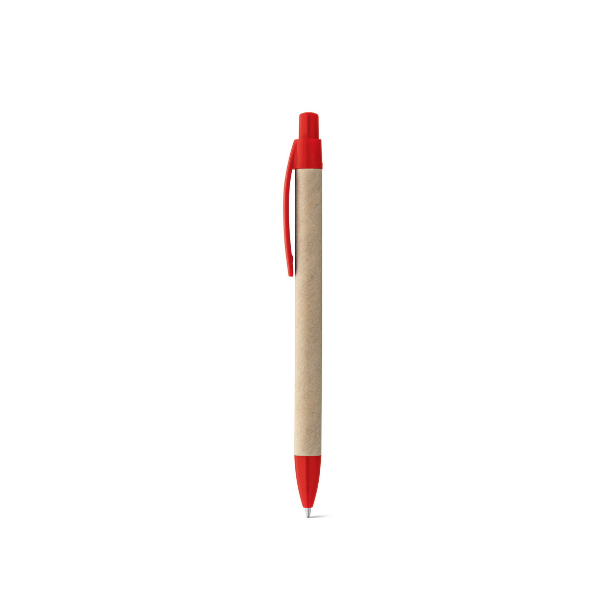 REMI. Długopis z papieru kraft z klipsem - Czerwony 91628_105