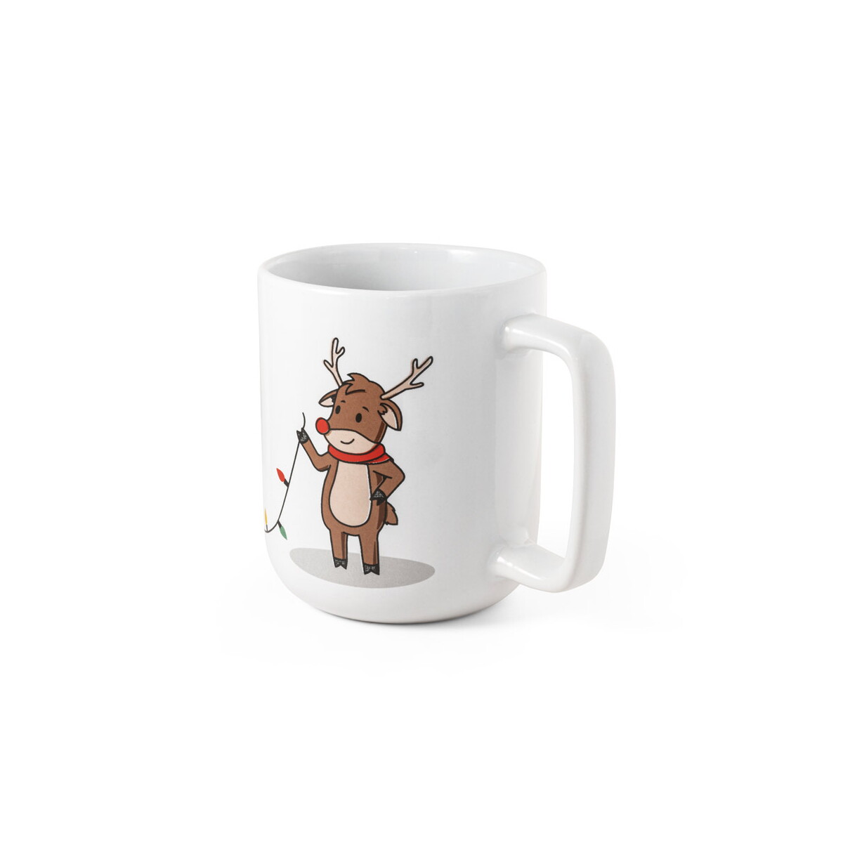 REINDEER. Kubek z nadrukiem świątecznym 330 ml - Biały 94282_106