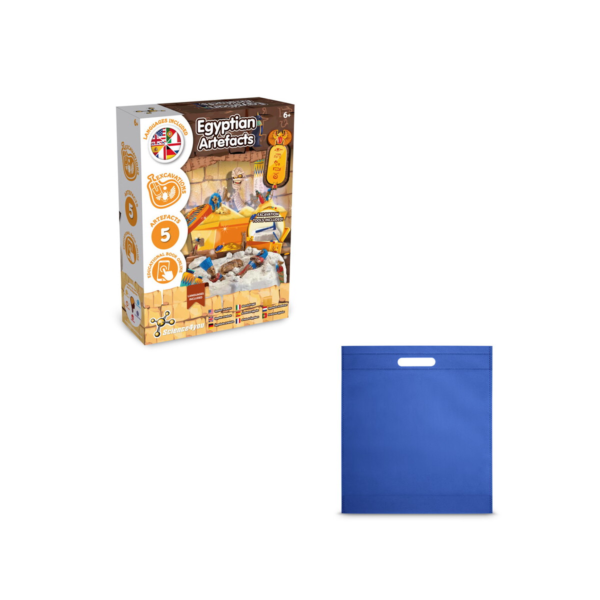 Ancient Egypt Excavation Kit IV. Gra edukacyjna dostarczany z torebką prezentową z włókniny (80 g/m²) - Szafirową 35854_114