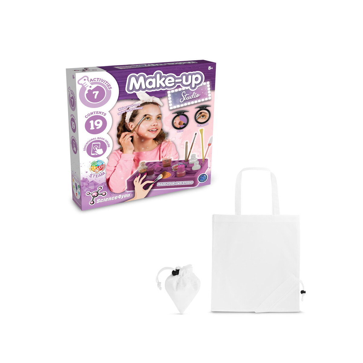 Makeup Studio Kit II. Gra edukacyjna dostarczany ze składaną torbą prezentową 190T - Biała 35848_106