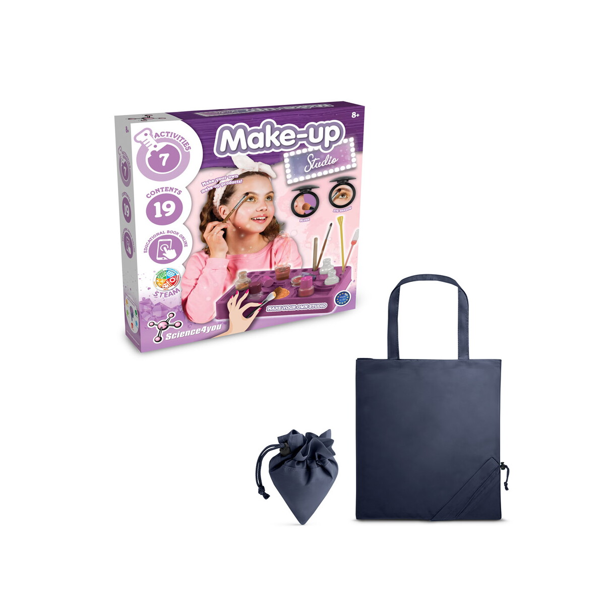 Makeup Studio Kit II. Gra edukacyjna dostarczany ze składaną torbą prezentową 190T - granatowa 35848_134