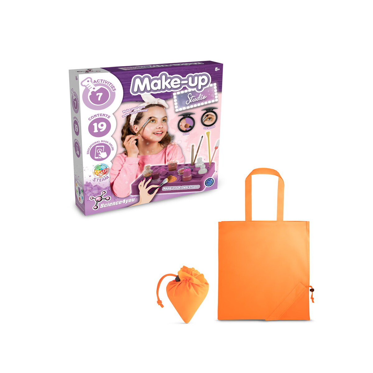Makeup Studio Kit II. Gra edukacyjna dostarczany ze składaną torbą prezentową 190T - pomarańczowa 35848_128