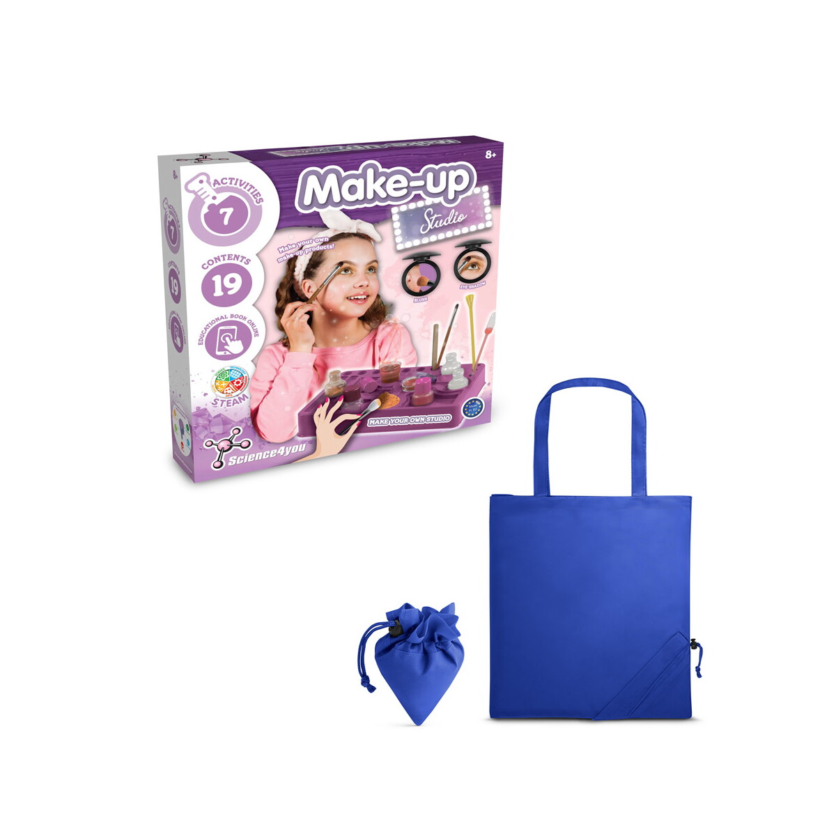 Makeup Studio Kit II. Gra edukacyjna dostarczany ze składaną torbą prezentową 190T - Szafirowa 35848_114