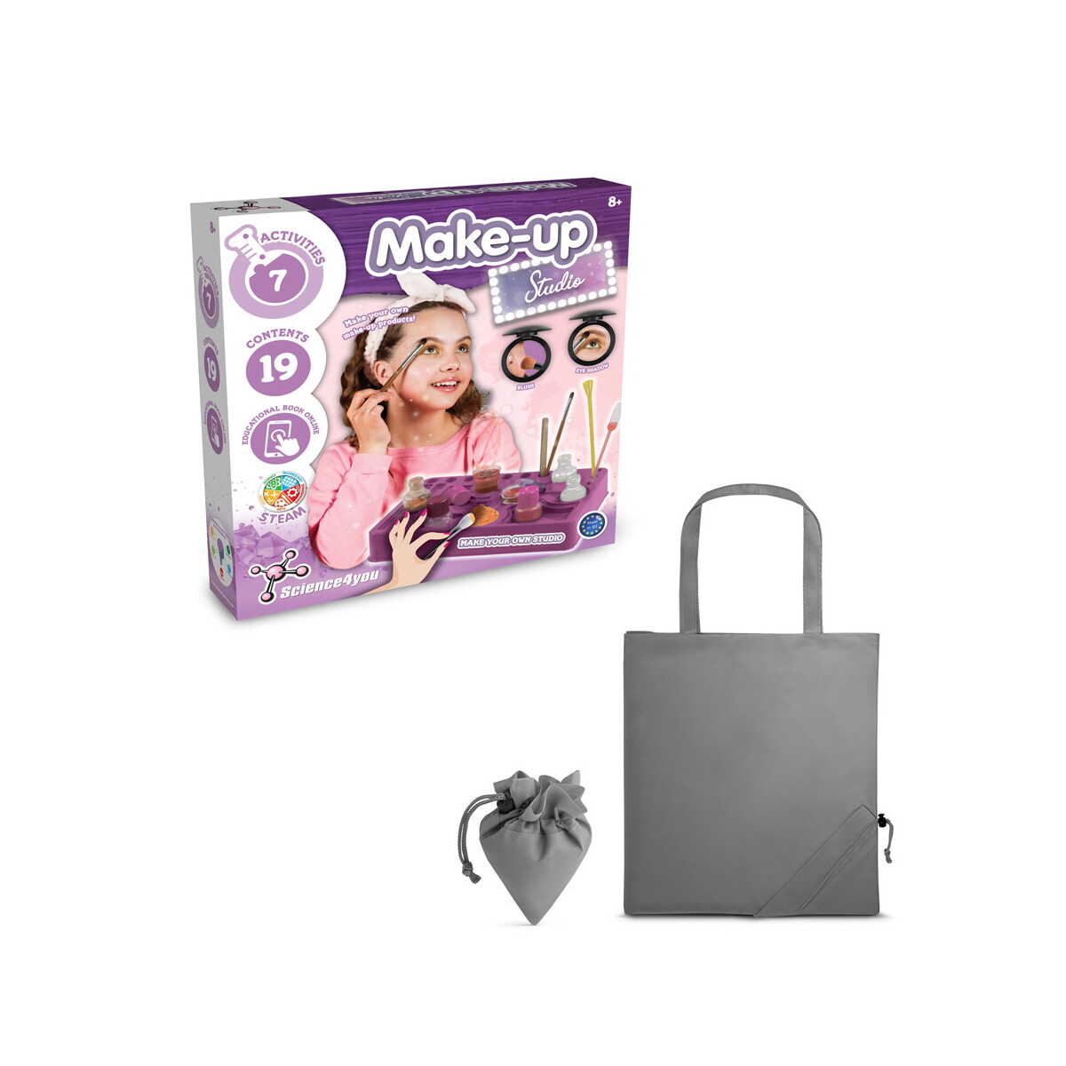 Makeup Studio Kit II. Gra edukacyjna dostarczany ze składaną torbą prezentową 190T - Szara 35848_113