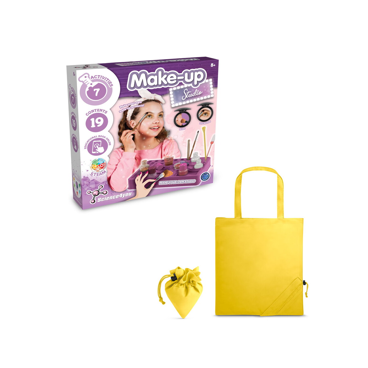 Makeup Studio Kit II. Gra edukacyjna dostarczany ze składaną torbą prezentową 190T - Żółta 35848_108