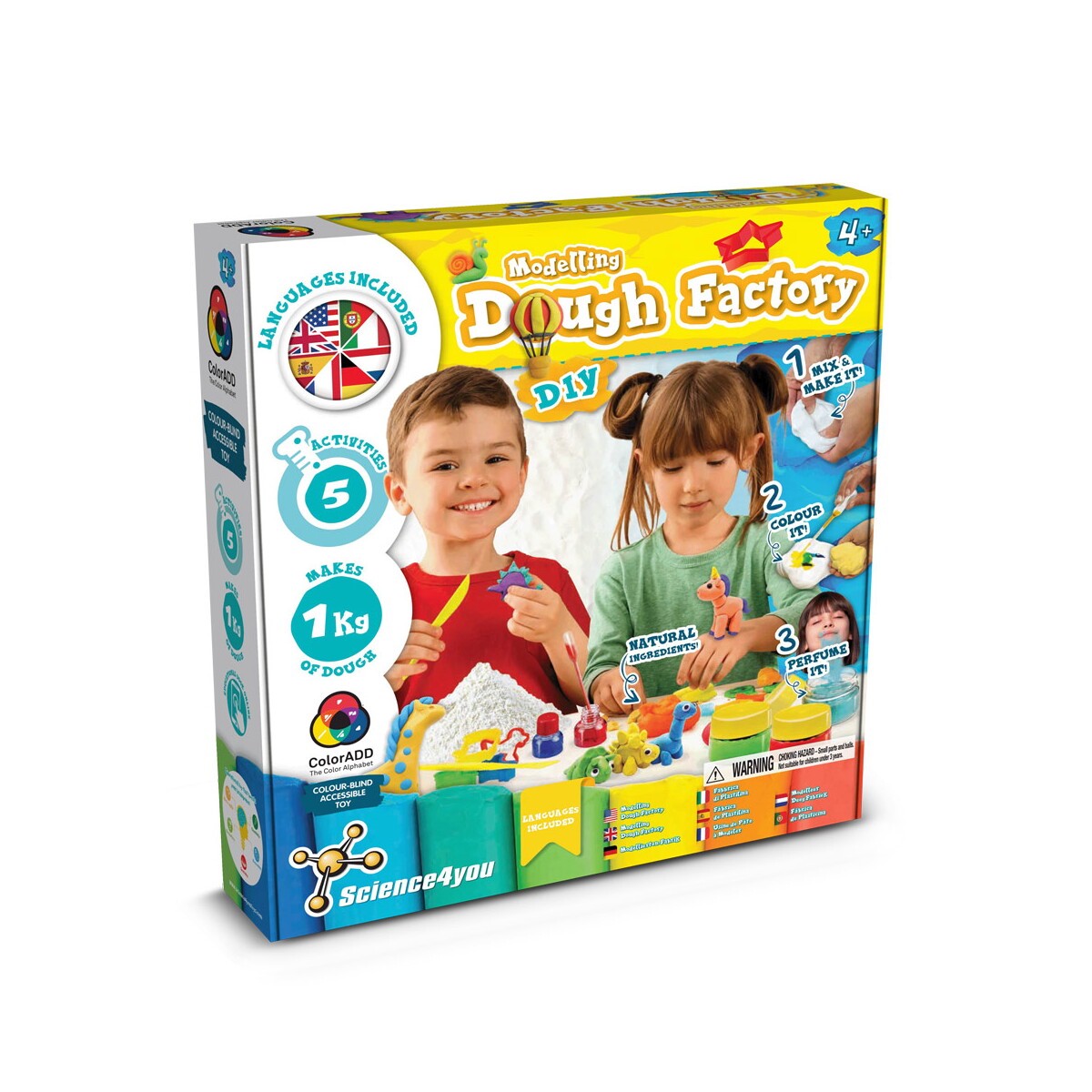 Modeling Dough Factory Kit III. Gra edukacyjna dostarczany z papierową torebką prezentową (100 g/m²) - Biała 35802_106