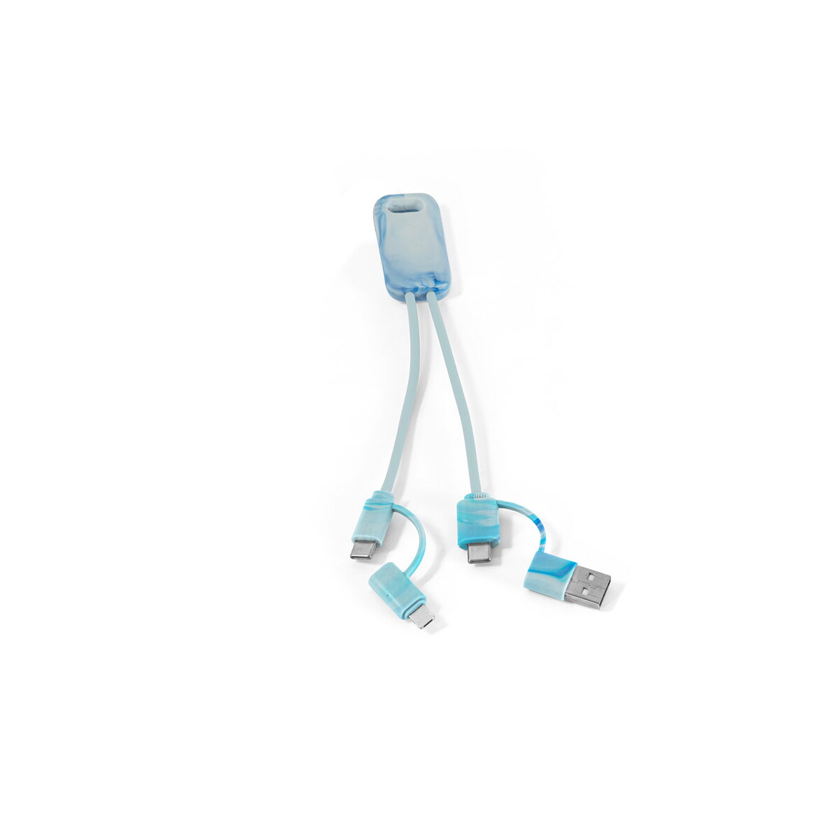 BERNERS. Superszybki kabel USB 6 w 1 wykonany w przetworzonego PET (100% rPET) - Mix 97191_100