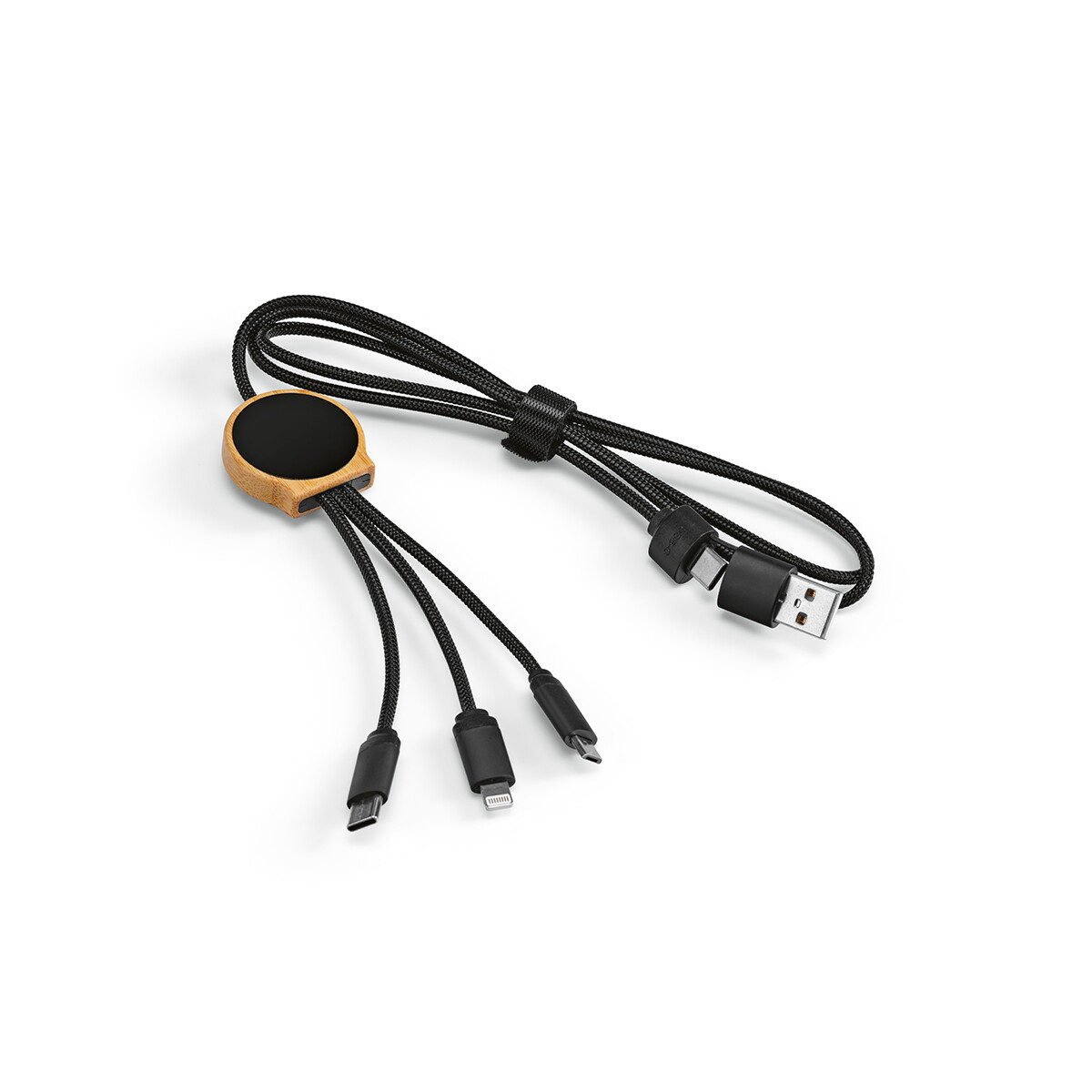 Kabel Asimov rPET 5 w 1 - czarny ACB003_103