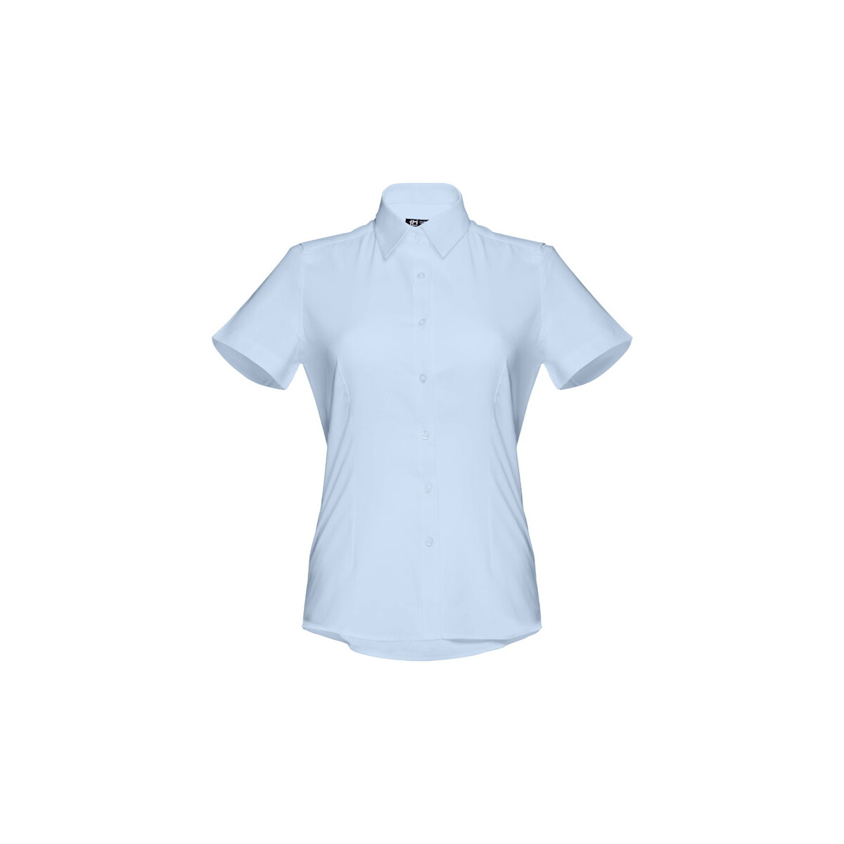 THC LONDON WOMEN. Damska koszula oxford z krótkim rękawem - Błękitna 30158_124
