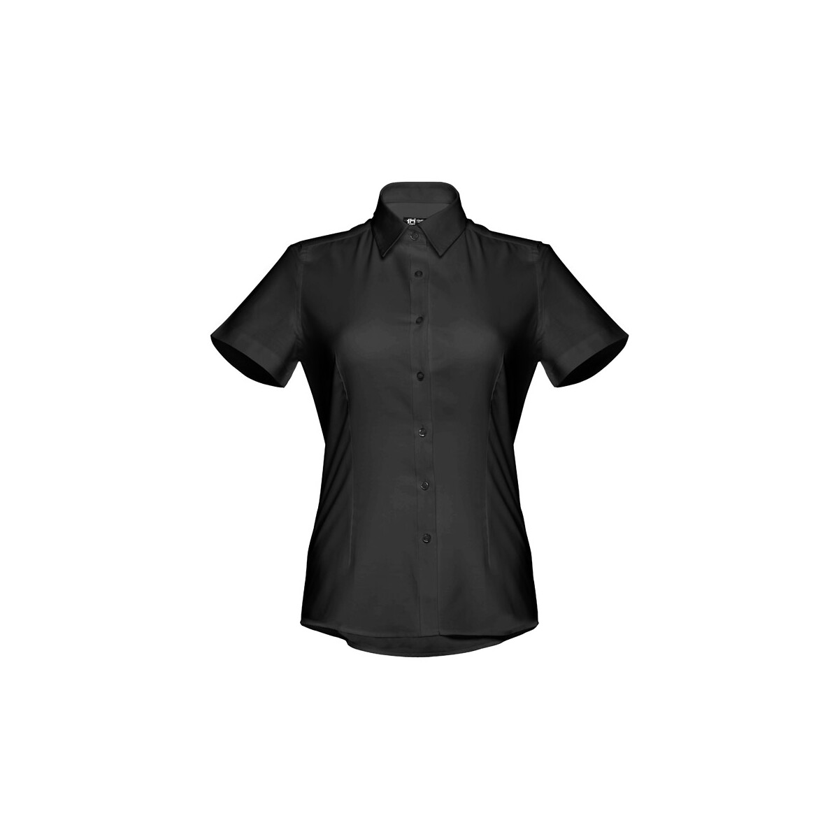 THC LONDON WOMEN. Damska koszula oxford z krótkim rękawem - Czarna 30158_103